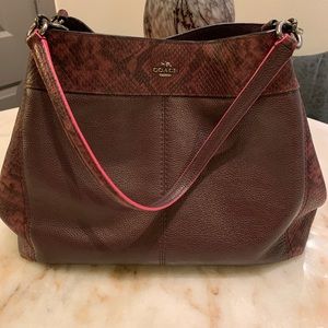 SALE!! Coach Lexy Bag Pylon Leather Embossed Trim